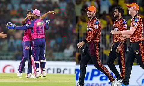 Rajasthan Royals Team; Sunrisers Hyderabad Team (PTI)