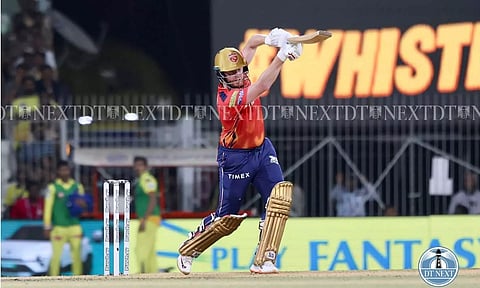 Jonny Bairstow plays a shot during the match (Photo: Manivasagan N)