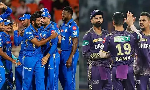 Team MI &amp; KKR (PTI)