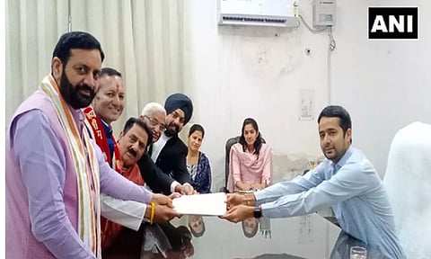 BJP candidate from Kurukshetra, Naveen Jindal files nomination (ANI)