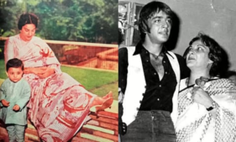 Sanjay Dutt with his mother (Instagram)