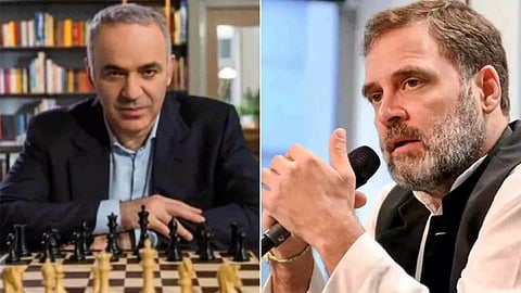 Russian chess great Garry Kasparov; Rahul Gandhi