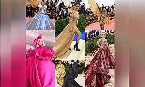 Zendaya, Priyanka Chopra, Lady Gaga, Rihanna, A$AP Rocky, Blake Lively, Billy Porter in a still from Met Gala