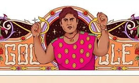 &nbsp;Hamida Banu Google doodle picture(@Google)