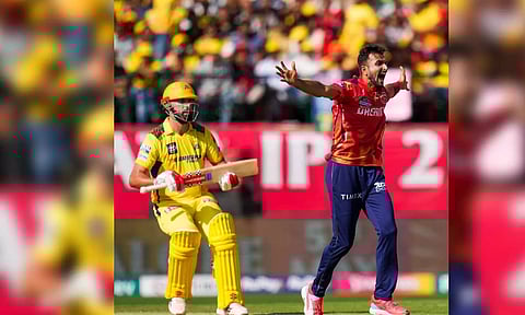 Harshal Patel appealing for a wicket (PBKS)