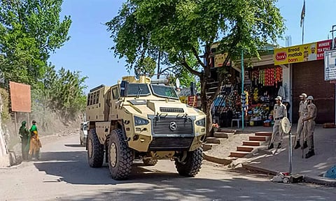 Search operation to flush terrorists enters 2nd day after attack on IAF convoy. (ANI)