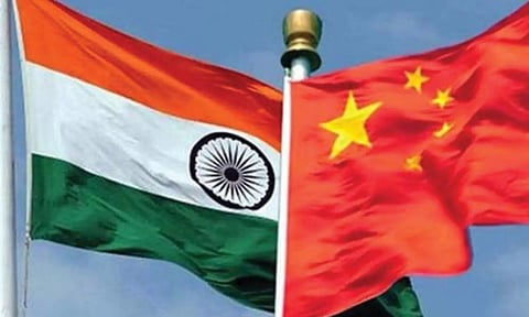 Flag of China &amp; India