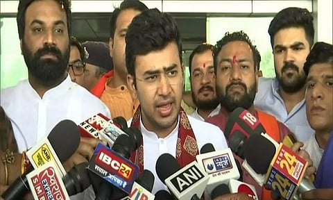 BJP candidate Tejasvi Surya(Image: ANI)