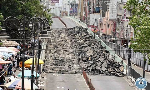 Visual of Usman road flyover extension work (Manivasagan N)