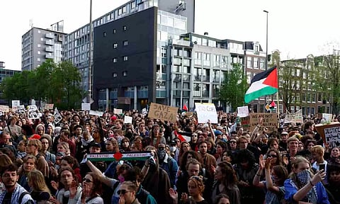 Students and employees of the University of Amsterdam (Reuters)