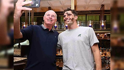 Pat Cummins celebrates his birthday with his father. (Photo- SRH X)