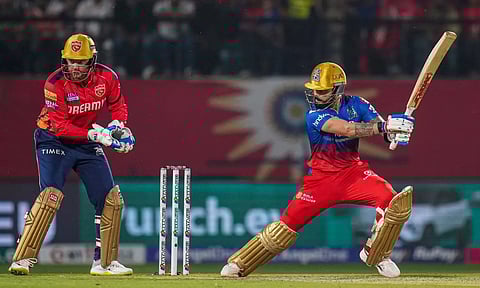 Royal Challengers Bengaluru's Virat Kohli plays a shot (PTI)