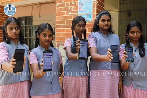 Girls from Chennai girls higher secondary school, Nungambakkam after checking Class 10 Board exam results (File photo)