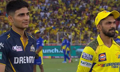 Shubman Gill and Ruturaj Gaikwad during the toss (Screengrab)