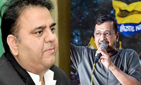 Pak leader Fawad Chaudhry (L) and Delhi CM Arvind Kejriwal (R)(Image: ANI)
