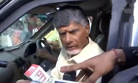 Chandrababu Naidu casts vote in Andhra Pradesh's Guntur(Image: ANI)