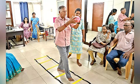 Rehab and therapy sessions for patients at Parivarthan for Parkinson’s in Chennai also include their caregivers