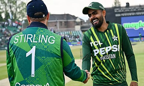 Ireland captain Paul Stirling(L) and Pakistan skipper Babar Azam(R) (Image: Cricket Ireland/X)