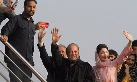 Former Prime Minister of Pakistan Nawaz Sharif and his daughter Maryam Nawaz Sharif (Reuters)