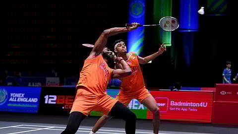 India's Chirag Shetty and India's Satwiksairaj Rankireddy in action (Photo: AP)