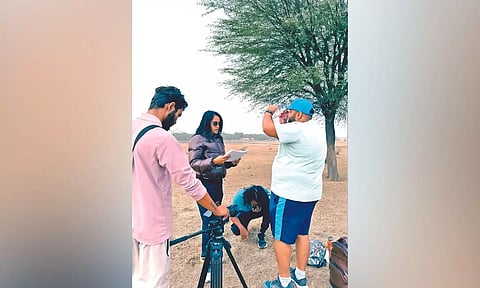 Students working on a short film during one of the previous sessions