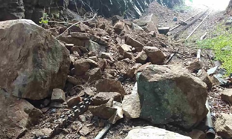 A mudslip on the track led to suspension of NMR train services
