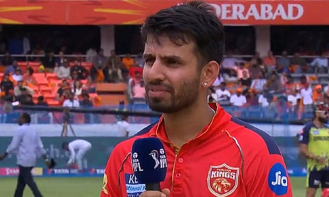 Jitesh Sharma during the toss (Screengrab)