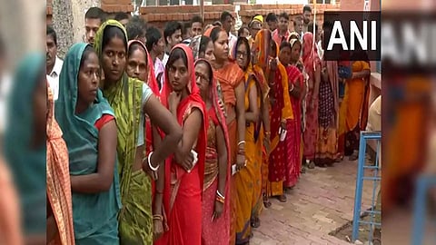 Visuals from a polling booth. (Photo/ANI)