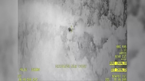 Heat spot of accident site spotted by Turkish Drone (Photo/X @anadoluagency)