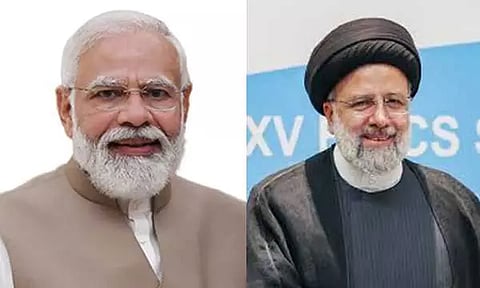 PM Narendra Modi and Iranian President Seyed Ebrahim Raisi