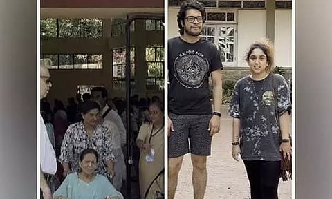 Aamir Khan's mother and children (Photo/ANI)