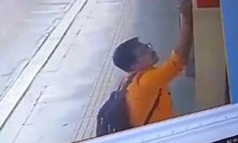 Screengrab of the CCTV footage of alleged suspect. (Photo: ANI)