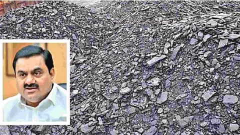Coal; (inset) Gautam Adani