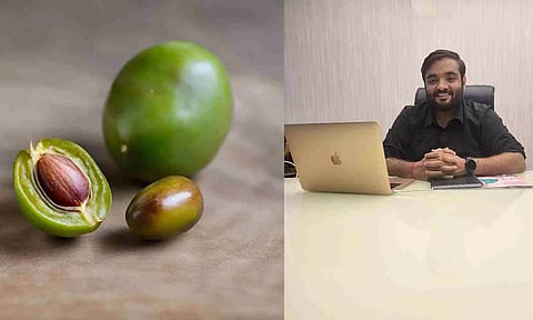 (L-R) Australian kakadu plum, Rishab Chandan, CEO of Youneek Pro Science