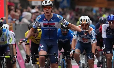 Tim Merlier in action during Giro d'Italia 2024 (Photo/ANI)