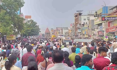 Annual car festival held at Athi Varadaraja Perumal Temple in Kancheepuram&nbsp;
