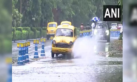Waterlogging witnessed in parts of Kolkata due to cyclone Remal (ANI)