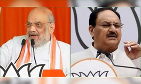 Union Home Minister Amit Shah and BJP President J.P. Nadda (IANS)&nbsp;