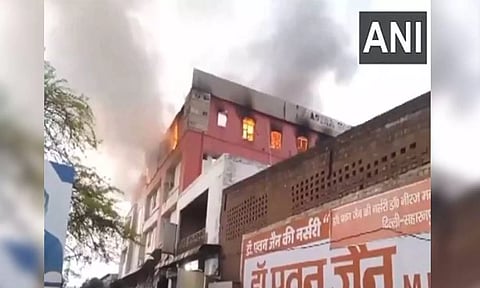 Fire breaks out at Hospital in Baghpat, Uttar Pradesh (ANI)