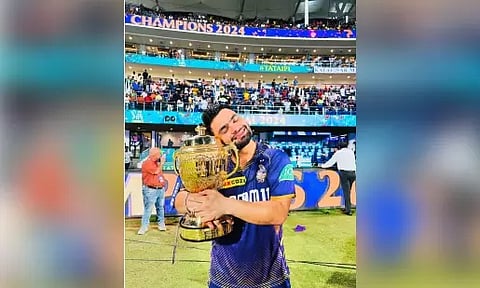 Rinku Singh after winning his first IPL title in KKR (Photo/Rinku Singh(Instagram))