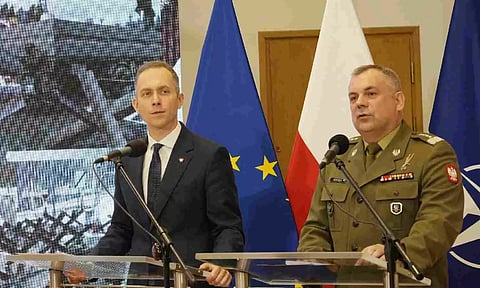 (L-R) Polish armed forces chief of staff General Wiesław Kukuła&nbsp; Poland Defense Minister Władysław Kosiniak-Kamysz (AP)