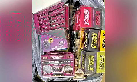 Seized e-cigarettes