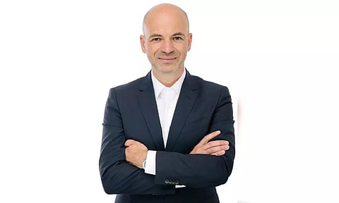 Manfred Harrer, executive vice president and head of the newly established Genesis &amp; Performance Tech Unit, crosses his arms in this undated photo provided by Hyundai Motor Group. Yonhap