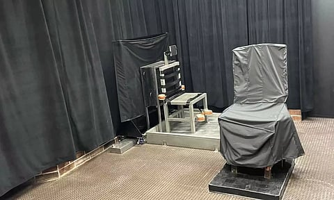 This photo provided by the South Carolina Department of Corrections shows the state’s death chamber in Columbia, S.C. (AP)