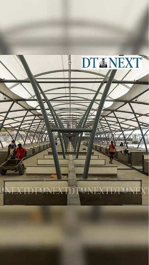 Newly constructed fish market at Loop Road in Chennai