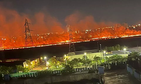 Fire Accident near Pallikaranai marshland