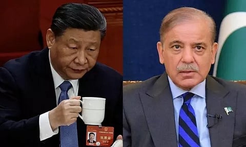 Chinese President Xi Jinping and Pakistan Prime Minister Shehbaz Sharif