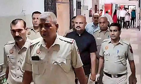 &nbsp;Bibhav Kumar being produced before Tis Hazari Court in the case of alleged assault on MP Swati Maliwal (PTI)