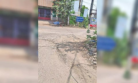 The scrapped-off stretch on Santosh Nagar 5th Street in Kolathur