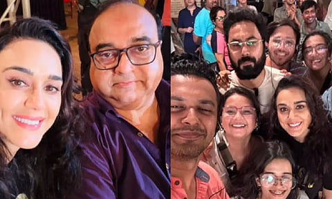 Preity Zinta, Rajkumar Santoshi, Lahore1947 team (Instagram)